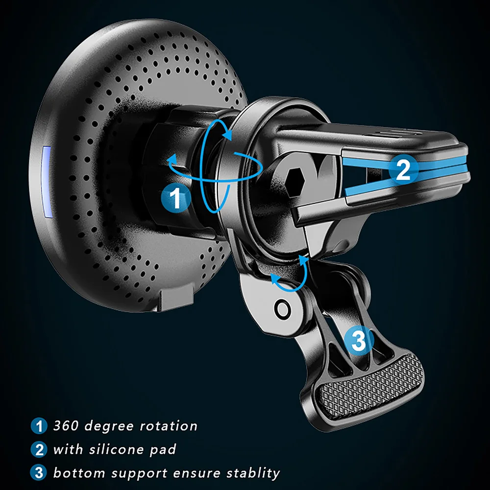 Description Picture 5 of itemFDGAO 15W Magnetic Wireless Car Charger Stand For iPhone 14 13 12 Mini Pro Max Phone Holder Fast Charging Vehicle Air Vent Mount