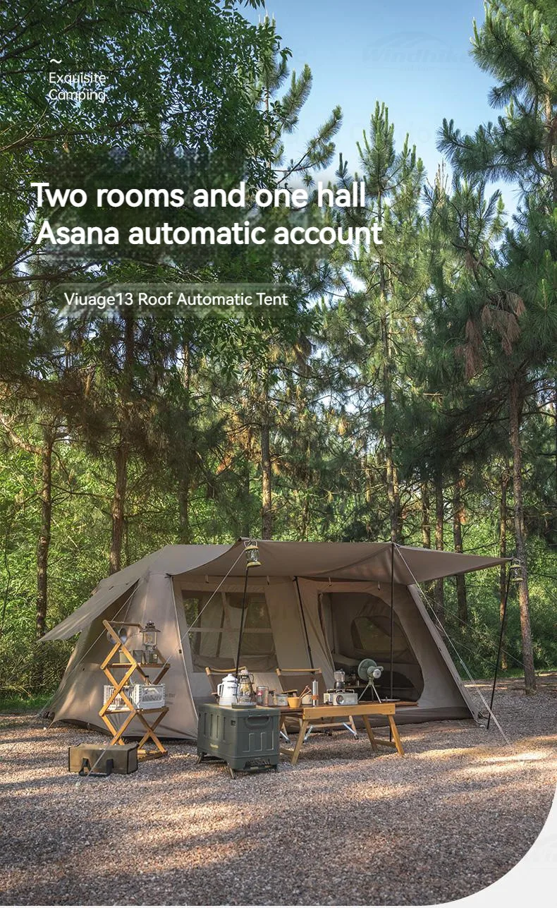 Description Picture 2 of itemNaturehike Village 13 Tent Shelter Camping Hut One-touch Automatic Tent for 4-5 People Glamping Outdoor Waterproof Large Space