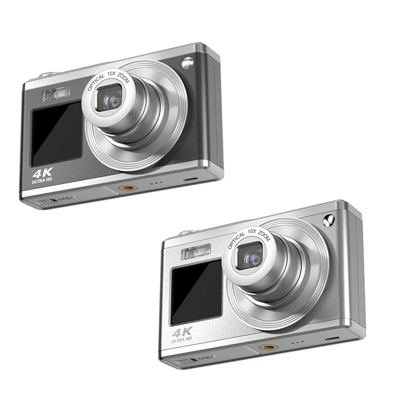 4K Optical Zoom CCD Digital Camera 64 Million Pixels Dual IPS High-Definition Screens Photography Camera