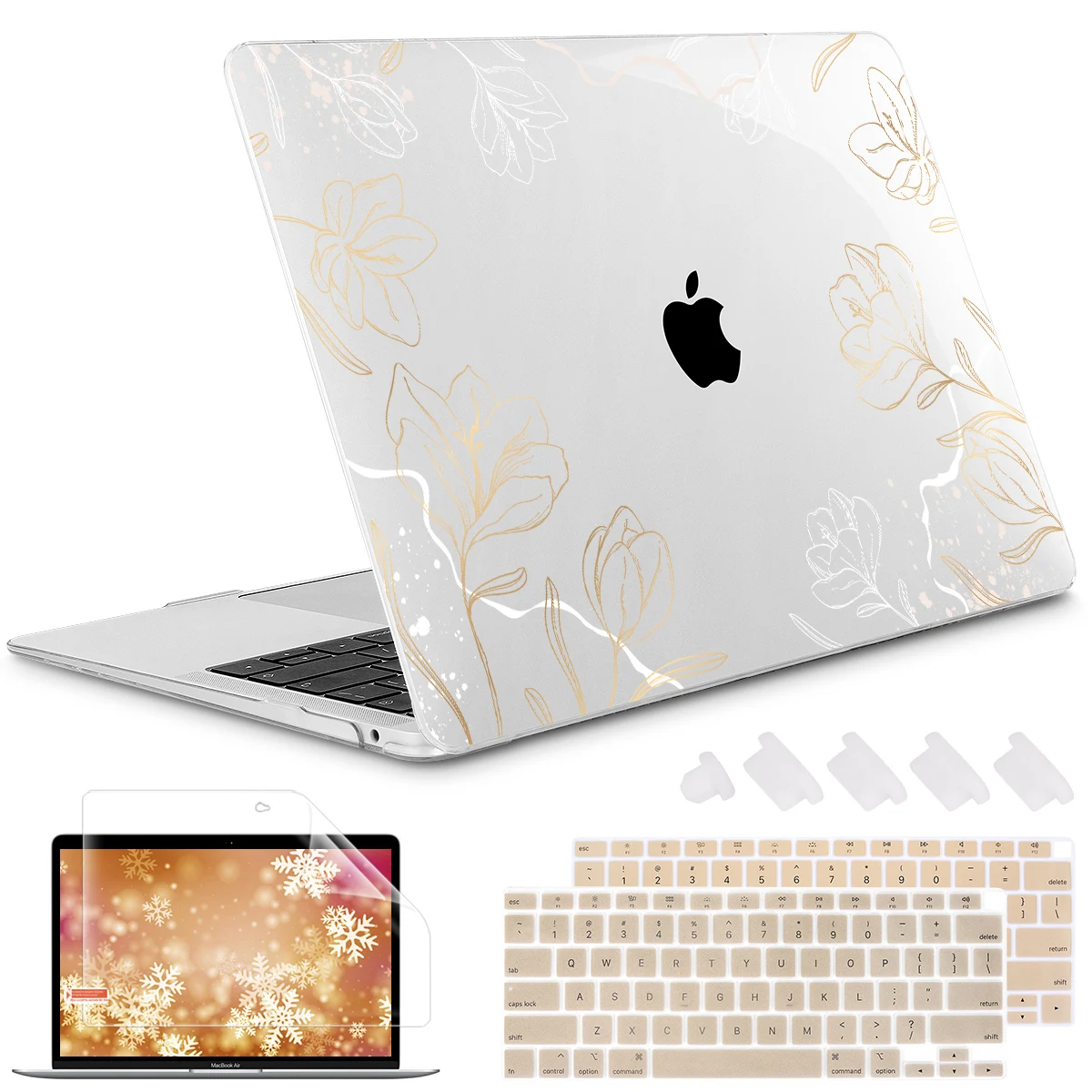 Tropical Leaves hard case for MacBook Pro 13 inch case A2338 M1 M2 Air 13 A2681 A2337 A2179 2022 2020 Pro 14 15 16 A2442 A2485