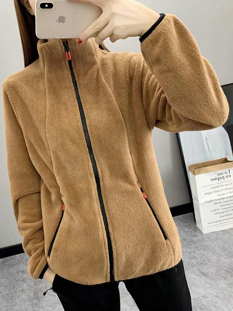 Description Picture 3 of itemAutumn Winter Women's Fleece Hiking Thermal Jackets Outdoor Sports Climbing Trekking Camping Windbreaker Female Warm Coats