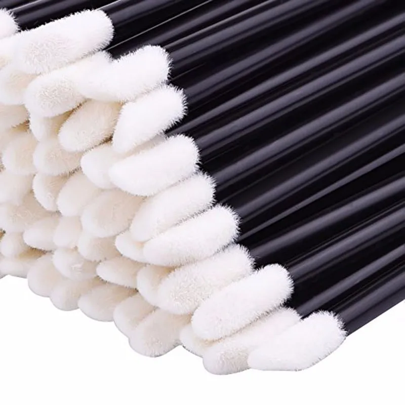 50/5 Pcs Disposable Lip Brush Makeup Brushes Pen Lipstick Mascara Wands Brush Cleaning Eyelash Cosmetic Brush Applicators Makeup