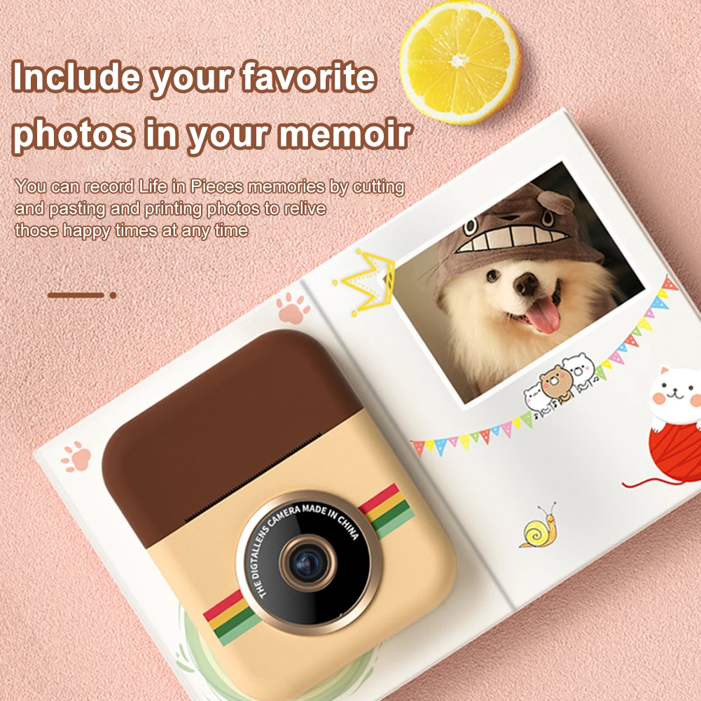 Description Picture 4 of itemChild Camera Instant Print Dual Lens Instant Photo Printing Camera HD Video Recording with Thermal Photo Paper Educational Toys