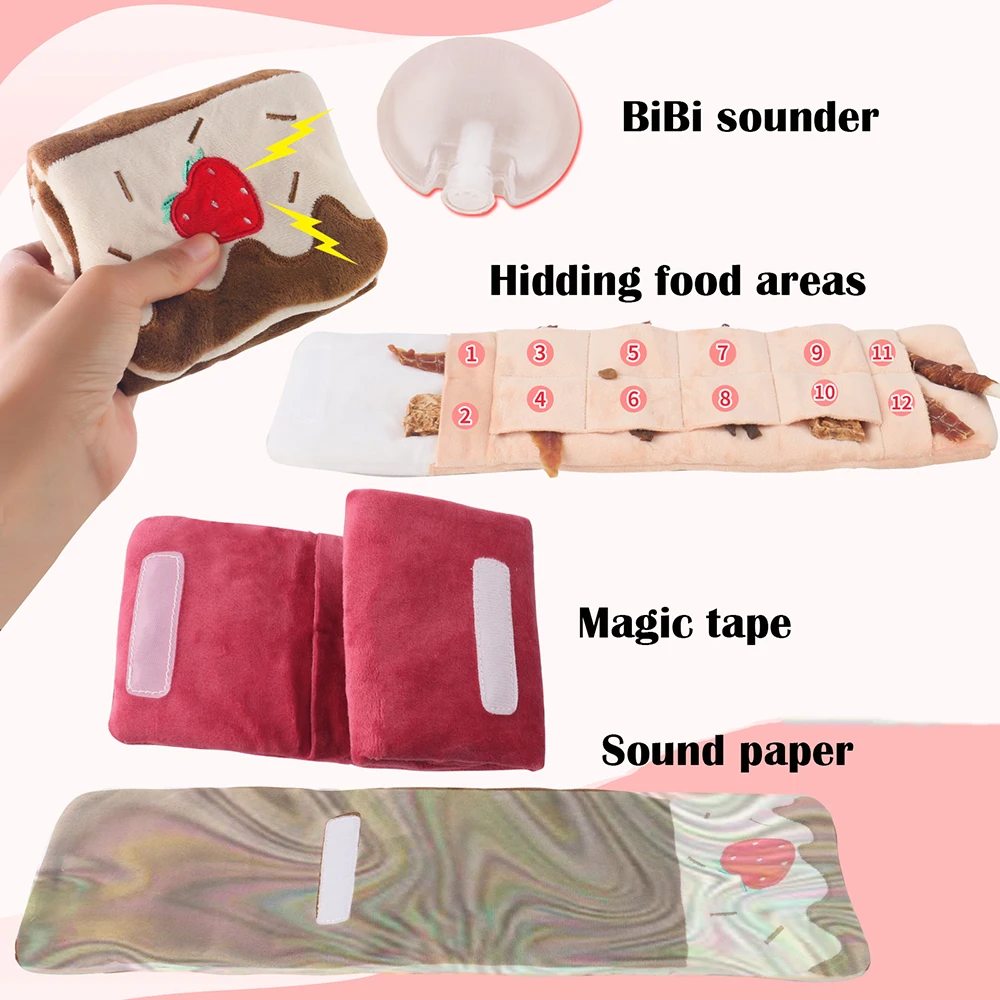 Description Picture 3 of itemPet Foraging Snuffle Mat Dog Plush Sound Interactive Slow Feeder Sniffing Toys Easy Clean Hide Food Molar Puzzle Toys