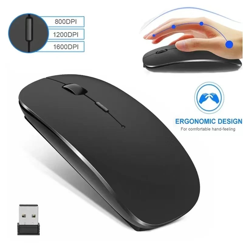 Description Picture 3 of itemRechargeable Wireless Mouse Gamer 2.4G USB Bluetooth-compatible Mouses For Laptop Pad Tablet Macbook Ergonomic Gaming Mouse