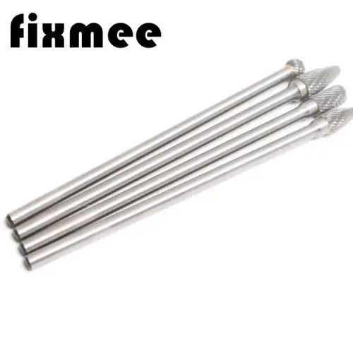 1pc 6mm Shank   150mm Long Carbide Rotary File Milling Cutter Rotary Burr Double Cut CNC Engraving Bit For Dremel Grinder Drill