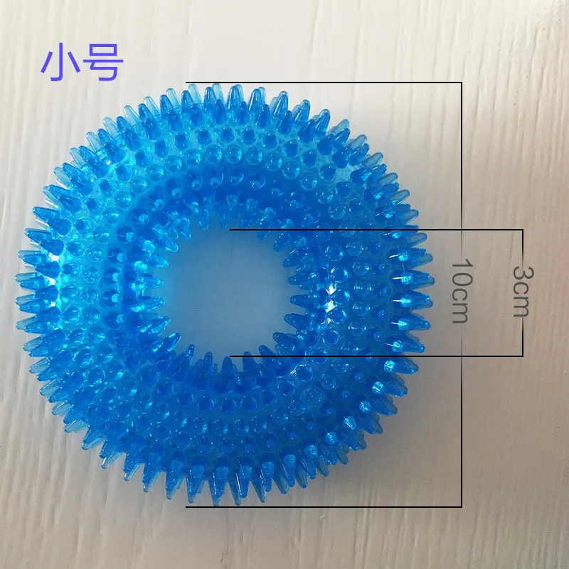 Description Picture 2 of itemDurable Dog Chew Toys Dog Squeaker for Aggressive Teeth Cleaning Non Toxic TPR Dog Toys Molar Bite Rubber Chew Ball Accessories