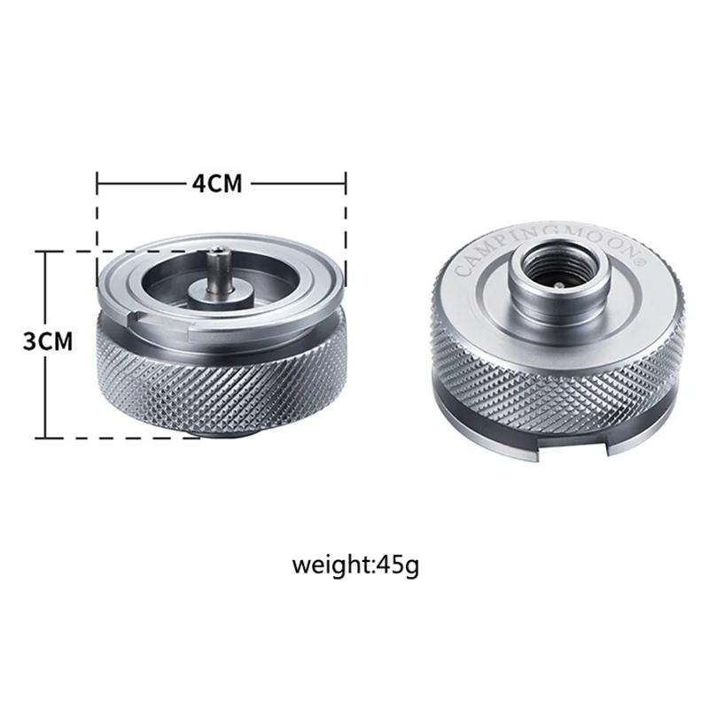 Description Picture 2 of itemOutdoor Hiking Camping Gas Stove Adaptor Split Type Furnace Converter Connector Portable Auto-off Aluminum Alloy Adapters