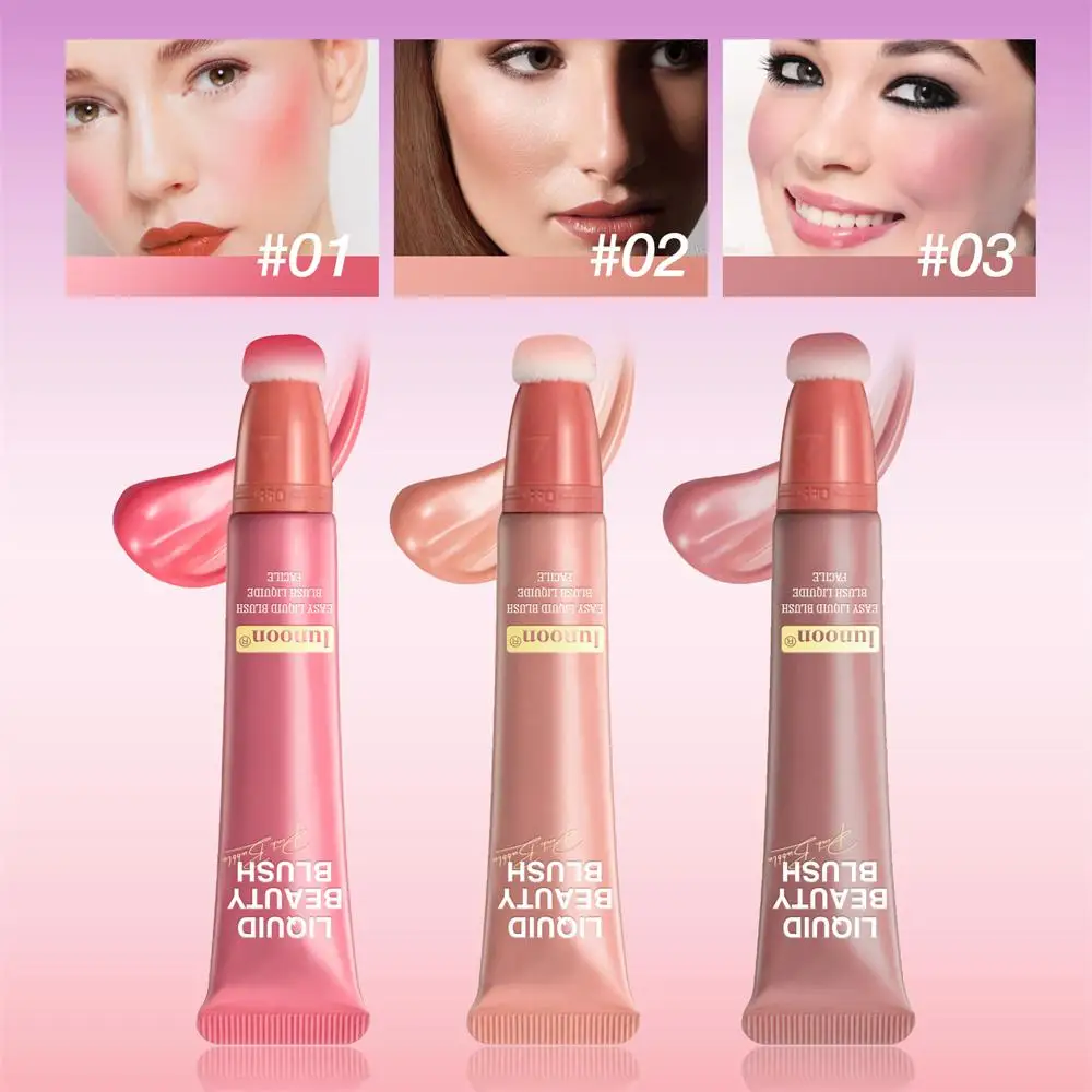 Description Picture 2 of itemVelvet Matte Liquid Blusher Natural Durable Tint Peach Face Rouge Cream Cheek Blush Stick Delicate Smooth Lasting Colored Makeup