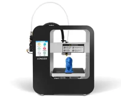 LONGER Cube 2 Mini Desktop 3D Printer Fully Assembled with 2.8 Inch LCD Touchscreen 120*140*105mm Detachable Nozzle Resume Print
