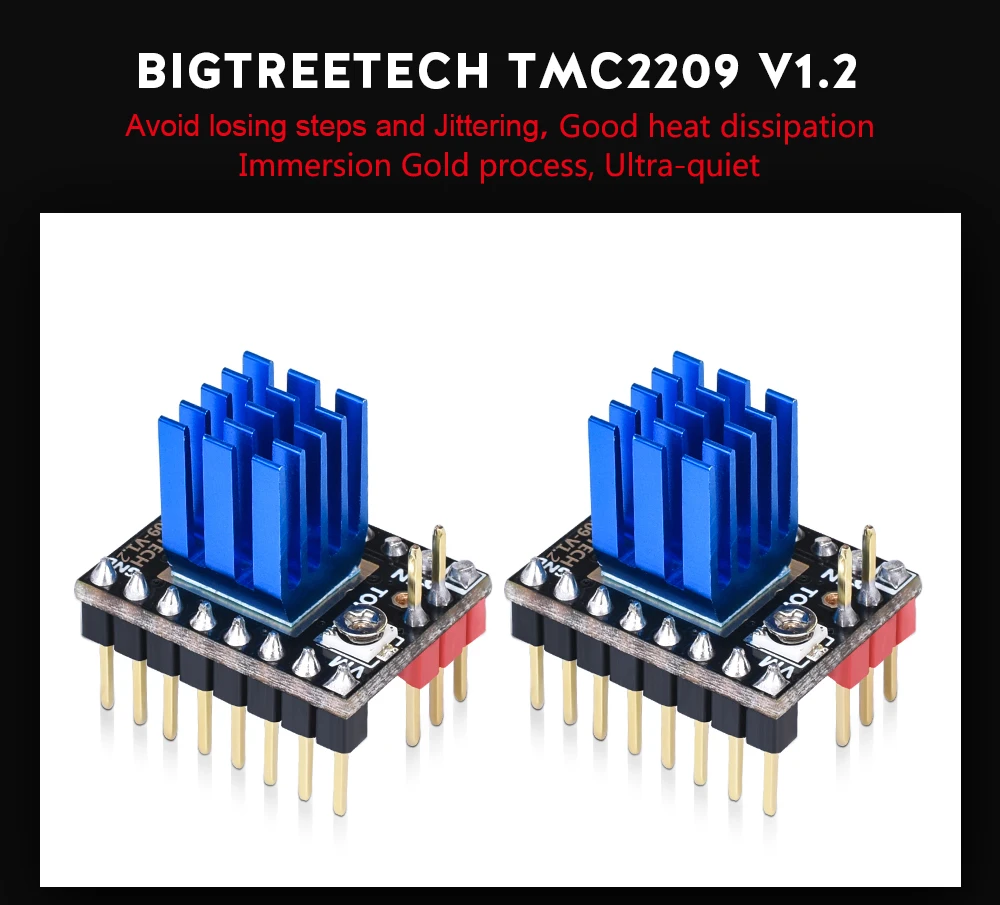 Description Picture 3 of itemBIGTREETECH TMC2209 V1.3 Stepper Motor Driver UART VS TMC2208 TMC2130 3D Printer Parts For Octopus V1.1 SKR 2 Board Ender 3 V2