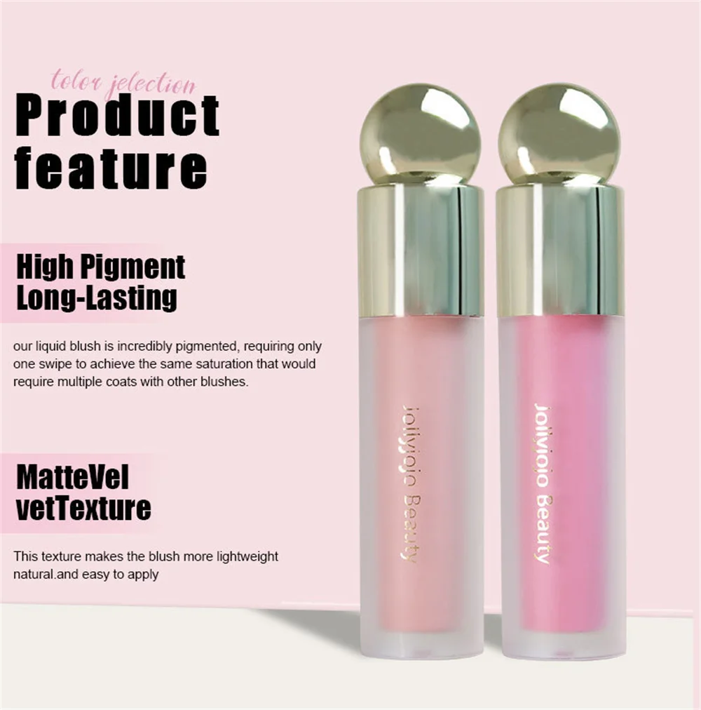 Description Picture 4 of itemAir Cushion Liquid Blusher Face Rouge Cheek Contouring Silky Watery High-gloss Blush Cream Natural Lasting High Color Rendering