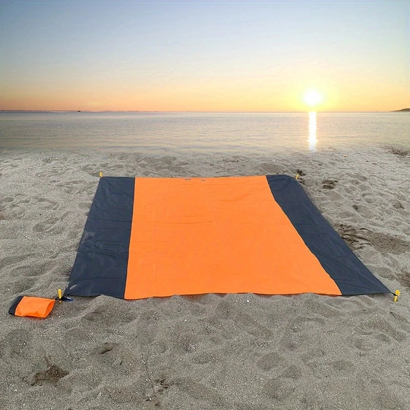 Description Picture 4 of itemBeach Blanket Sandfree 82″ x 79″ Quick Drying Compact Soft Pocket Outdoor Beach Stuff Mat, Waterproof Picnic Blanket Beach Stuff