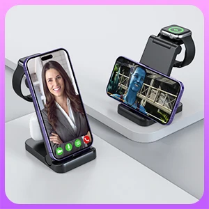3 in 1 Foldable Fast Charging Station For Apple Wireless Charger Stand Portable for iPhone 14 13 12 Pro Max 11 iWatch 8 Airpods