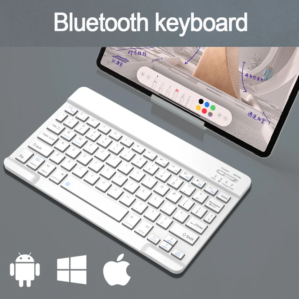 Wireless Keyboard For iOS Android Windows Smart Teclado For Apple Iconic Brand Huawei Samsung Bluetooth Ultra-Slim Tablet Clavier