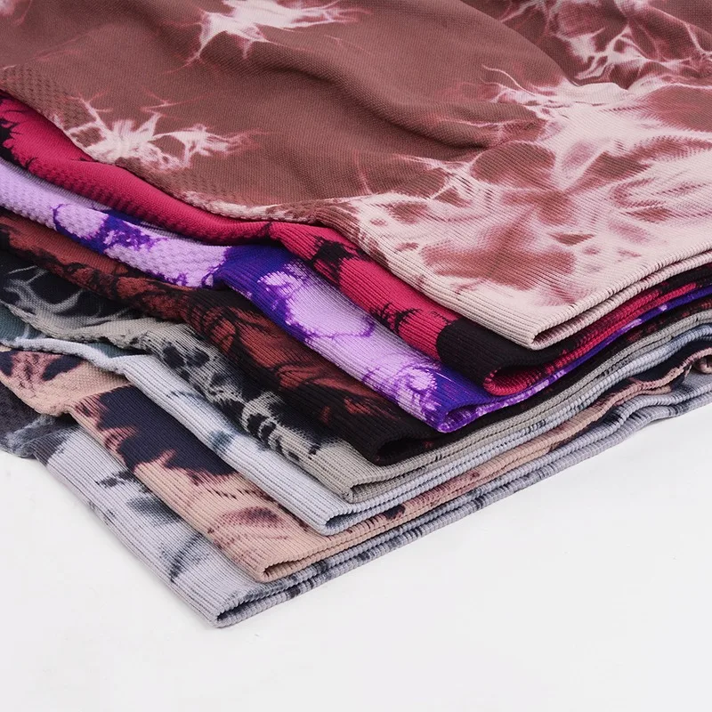 Description Picture 4 of item17 Colors Tie Dye Yoga Pants Sport Leggings Women Seamless High Waist Push Up Woman Tights Fitness Workout Leggins Gym Clothing