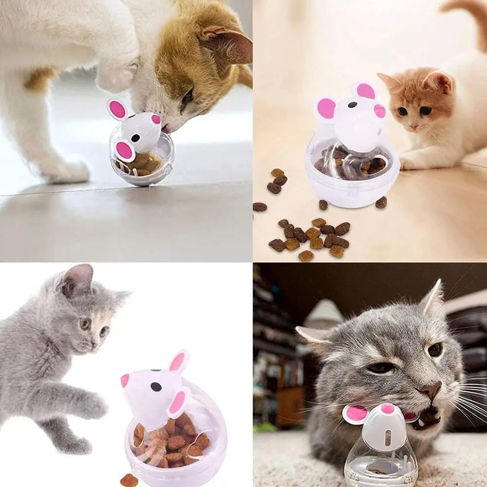 Description Picture 3 of itemCat  Mice Food Tumbler Cat Food Toy Ball Interactive Cat Food Feeder Leak Food Interesting Plastic Cat Food Dispenser Treat Toy