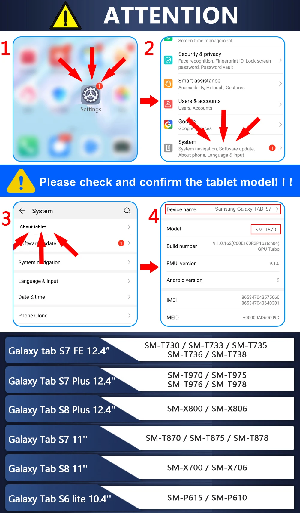 Description Picture 2 of itemFor Samsung Galaxy Tab S9 S8 S7 Plus FE 12.4 inch Case Transparent Back Tablet Cover For Tab S7 S8 11