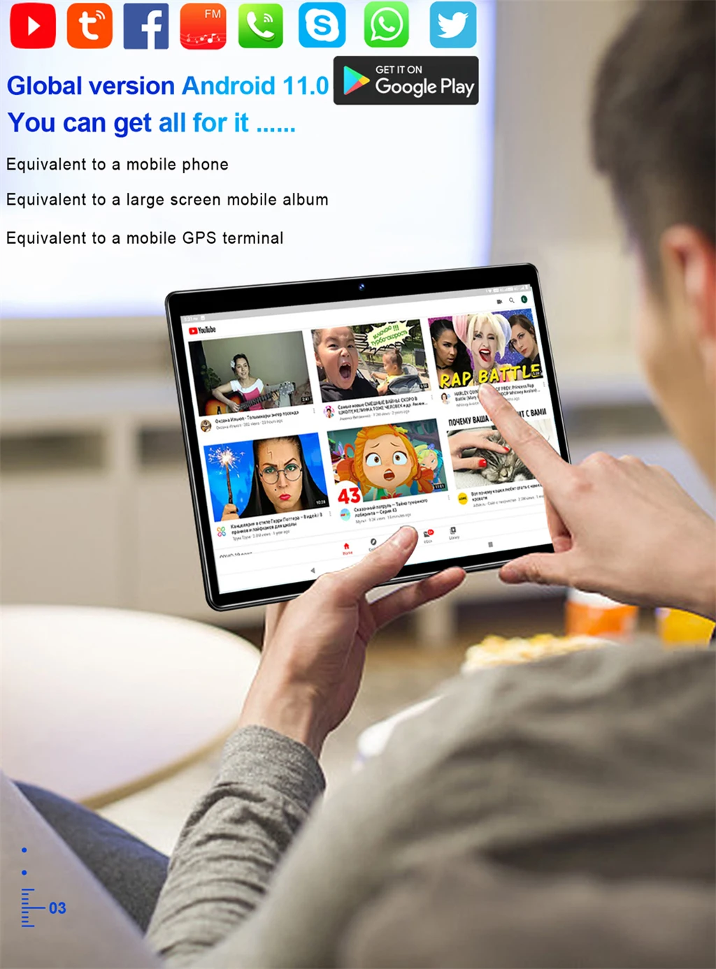 Description Picture 6 of itemSauenaneo Official Pad P70 Tablet pc Android 11.0 Octa core 6GB +128GB 10.1 Inch IPS Screen Dual 4G Network Calling WiFi Tablets