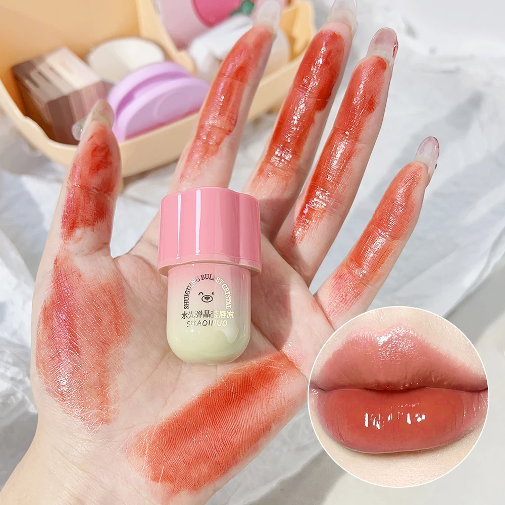 Description Picture 6 of itemCrystal Jelly Lip Gloss Lasting Mirror Water Moisturizing Lip Glaze Lasting Plumping Korean Liquid Lipstick Lips Makeup Cosmetic