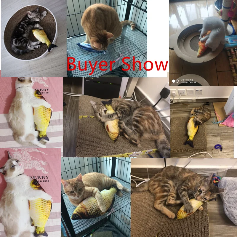 Description Picture 2 of itemHot Sale Artificial Cat Catnip Toys Fish Plush Dog Pillow Pet Cat Dog Chew Scratch Pillow Toys Sleeping Cushion 1pc