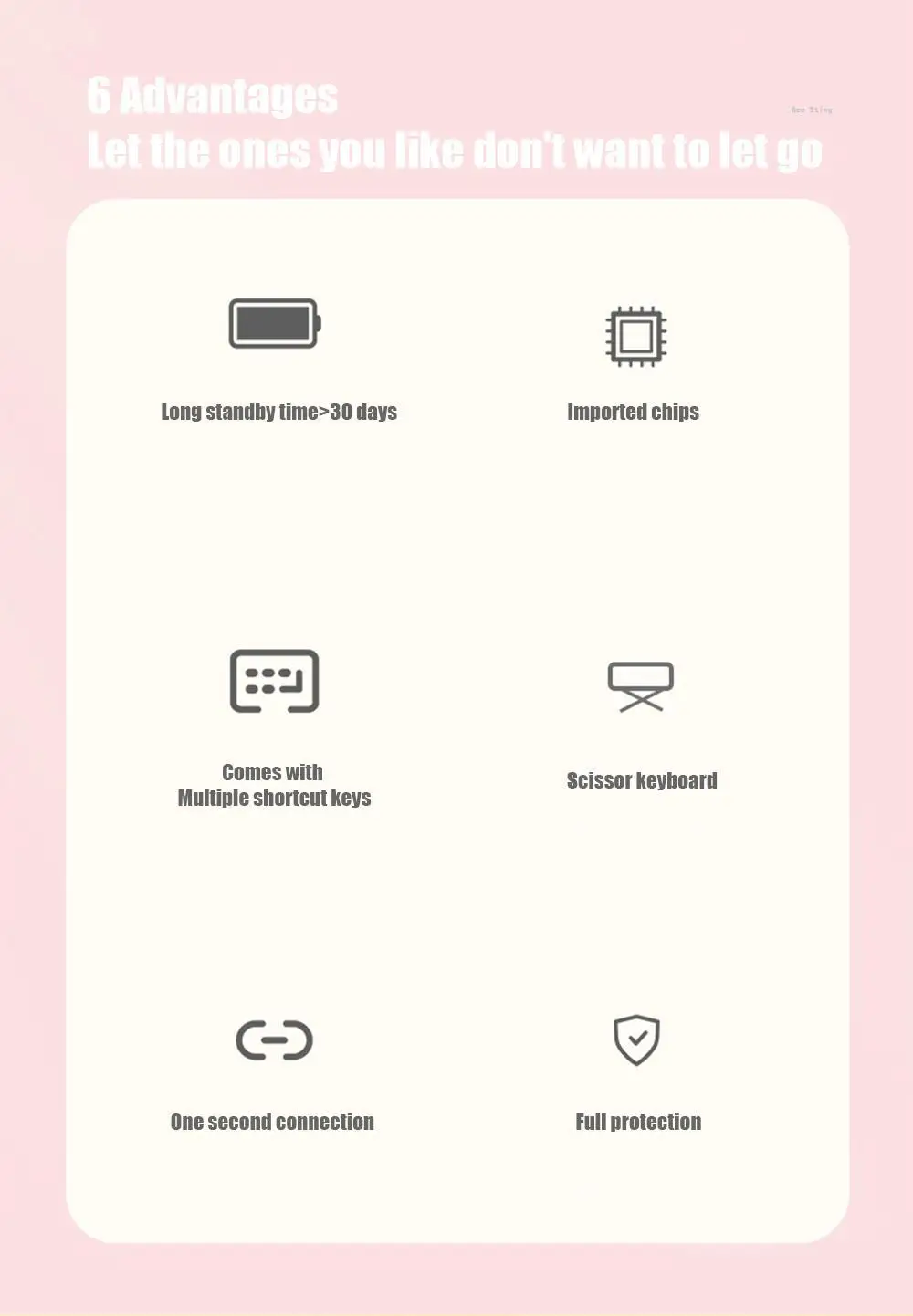 Description Picture 3 of itemBluetooth Keyboard For iPad Iconic Brand Samsung Huawei Tablet Laptop IOS Android Russian Arabic Korean Portable Wireless Keyboard