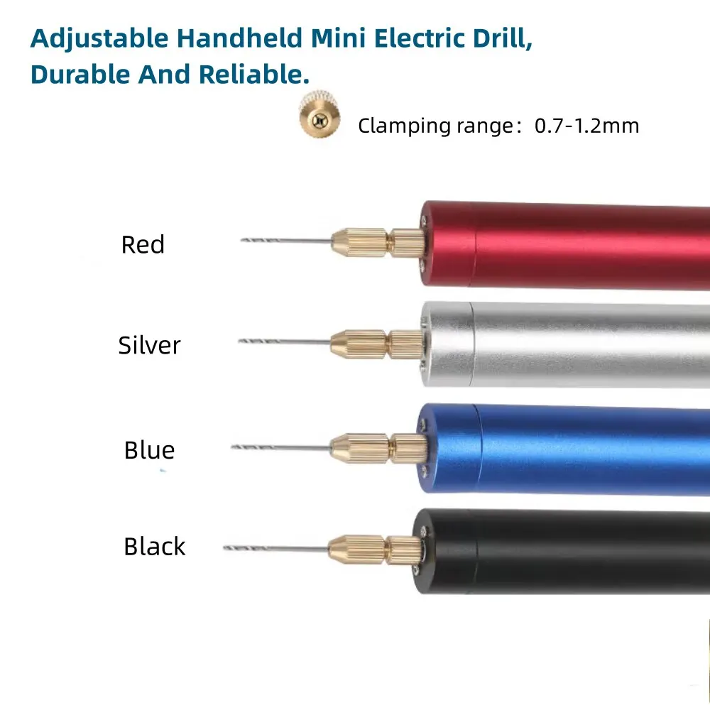 18Pcs Mini Electric Drill Portable Handheld Drill Bits Kit Drill BitsTool Kit For Pearl Epoxy Resin Jewelry Making