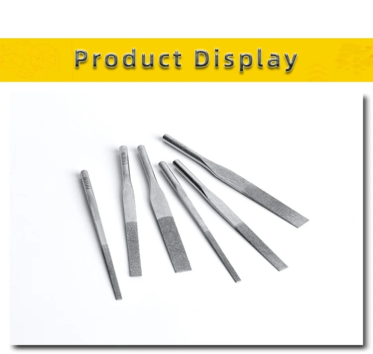 Description Picture 5 of item12pcs 150# 200# 300# 400# Ultrasonic Diamond Flat File MTP-120 For Rough Grinding Fine Polishing Mold Pneumatic Polishing Tool