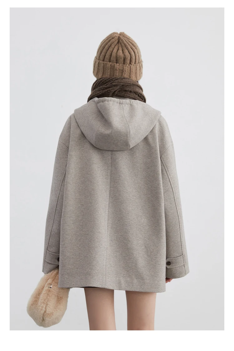 Description Picture 4 of itemCHIC VEN Fashion Women Woolen Coat New Korean V-Neck Single Breasted Knitwear Female Outerwear Woman Clothing Autumn Winter 2023