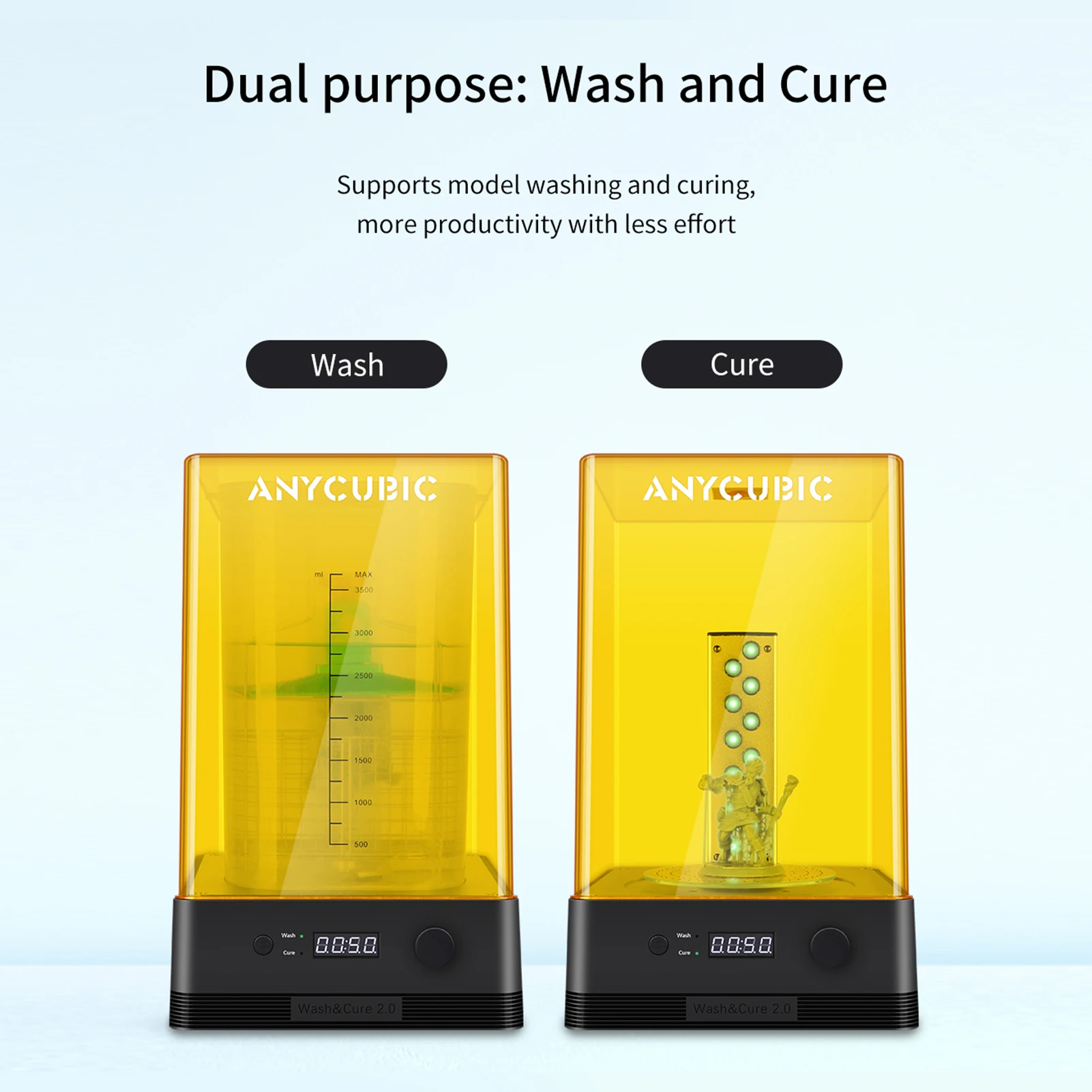 Description Picture 4 of itemANYCUBIC Wash & Cure 2.0 Upgraded 2 in 1 Wash and Cure Machine for Photon Photons LCD SLA DLP 3D Printer Models UV Rotary