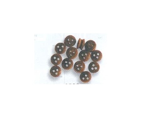 Deadeye in Walnut Wood Dia. 5 mm (18 Units) for Ship Modeling