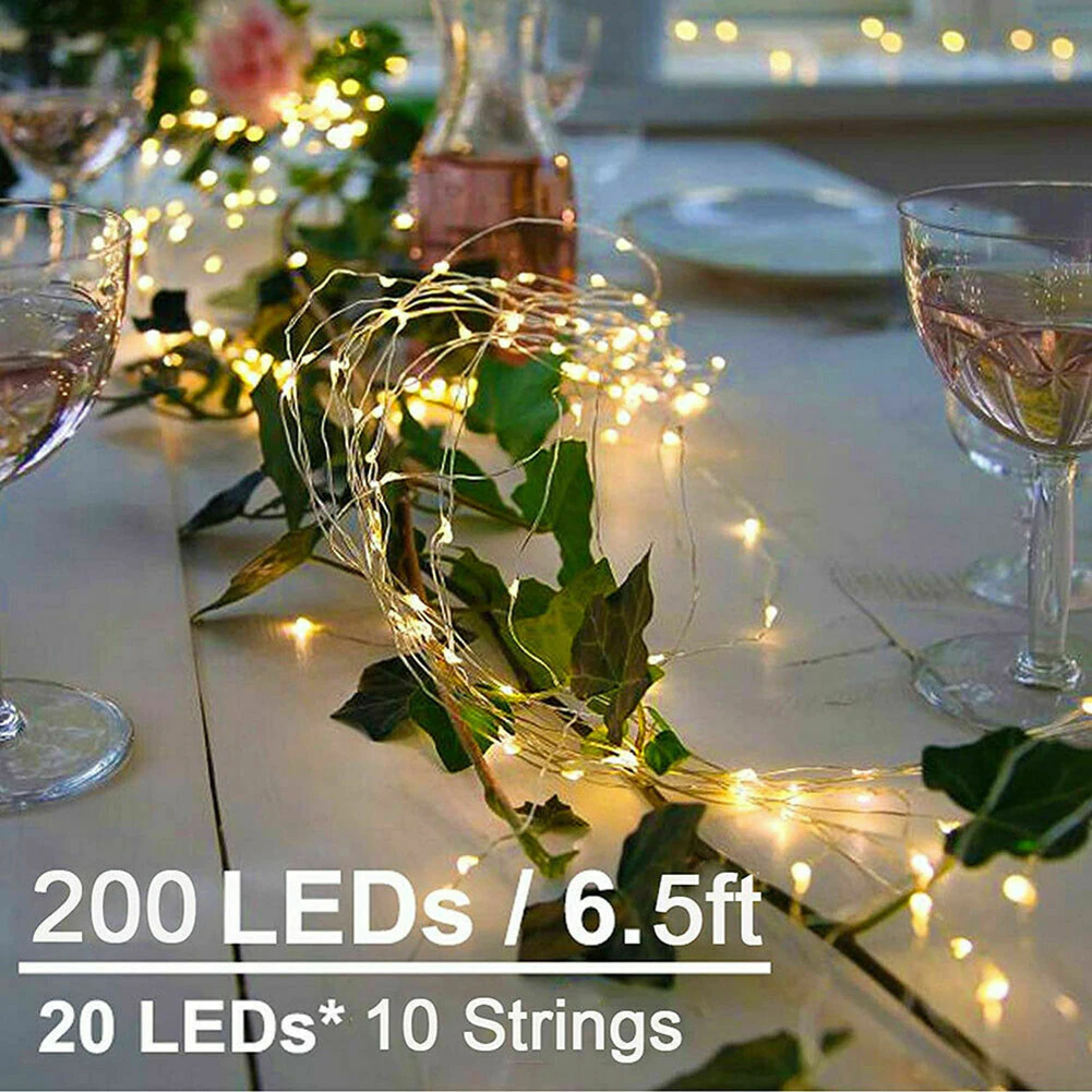Christmas Solar Vines Waterfall Lights with Copper Wire 200LED