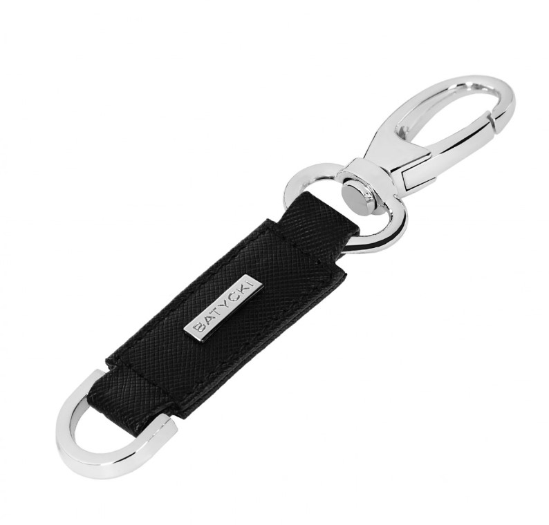 CLASSIC artico black leather keychain