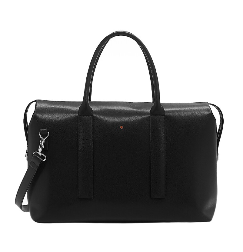 Artico black leather men's bag