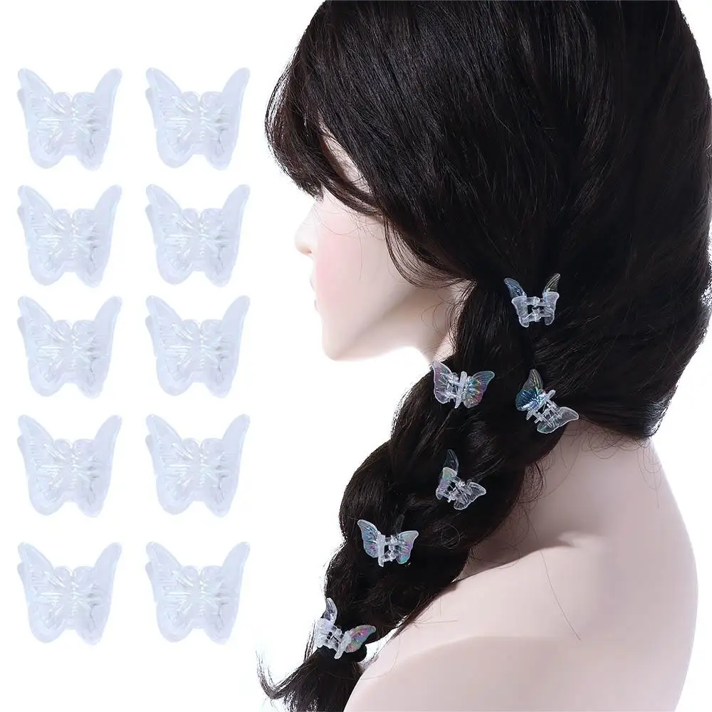 Solid Color Resin Butterfly Temperament Korean Style Hair Clip Small Side Clip Women Hair Accessories Transparent Hair Claw