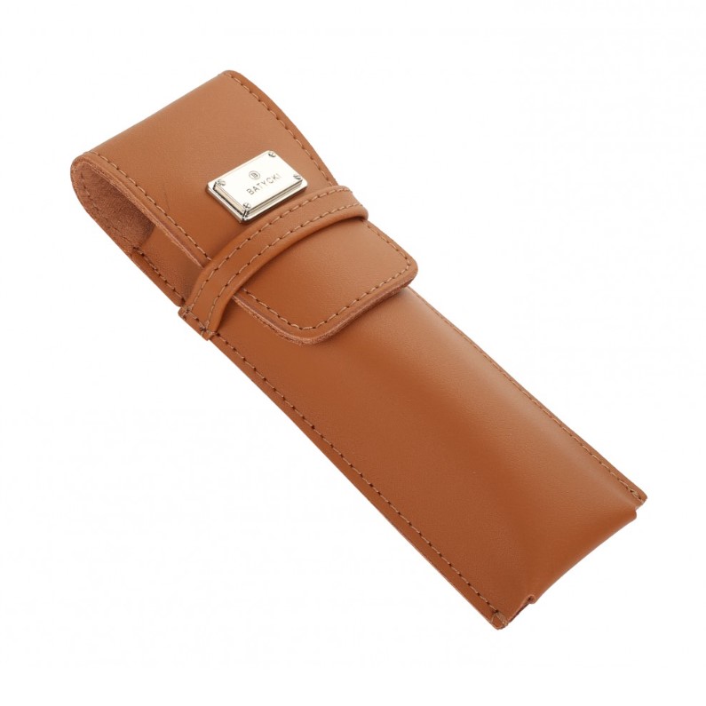 COGNAC LEATHER PEN CASE
