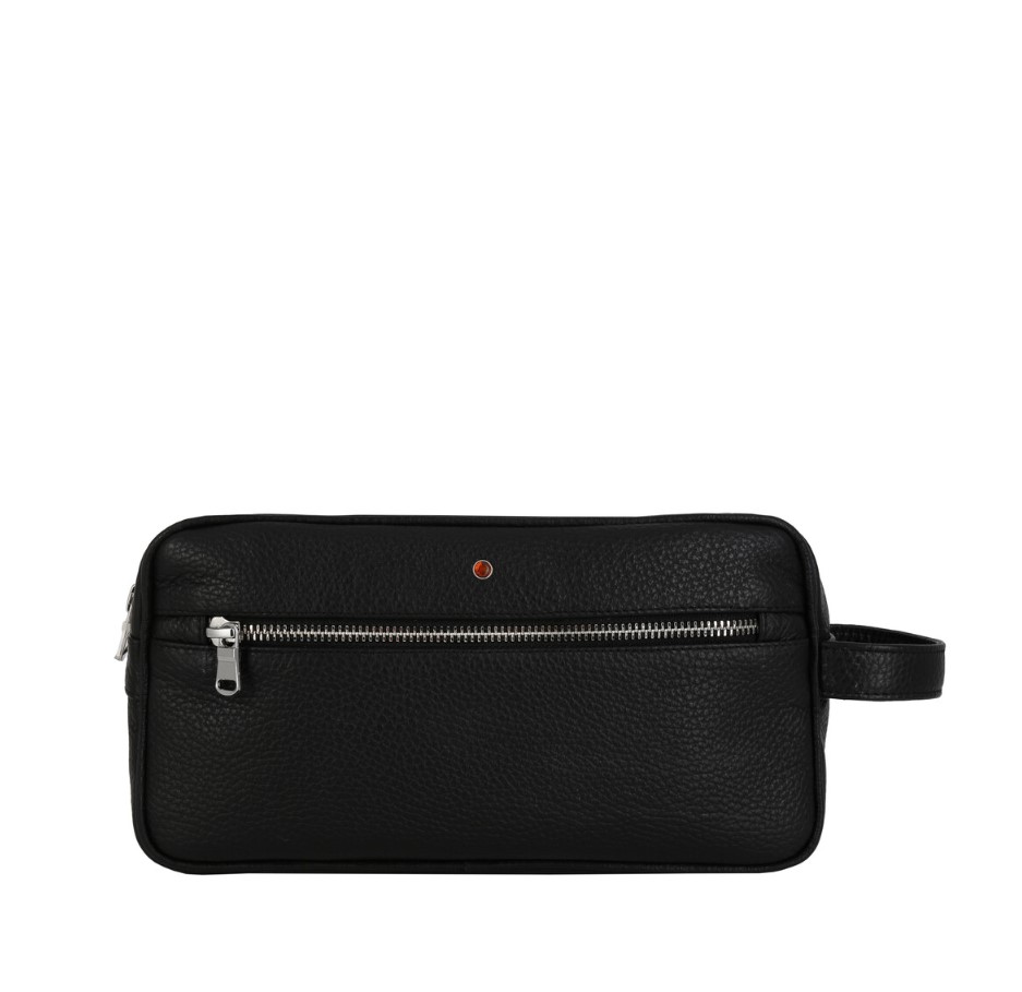 Women's leather cosmetic bag FLOTER BLACK
