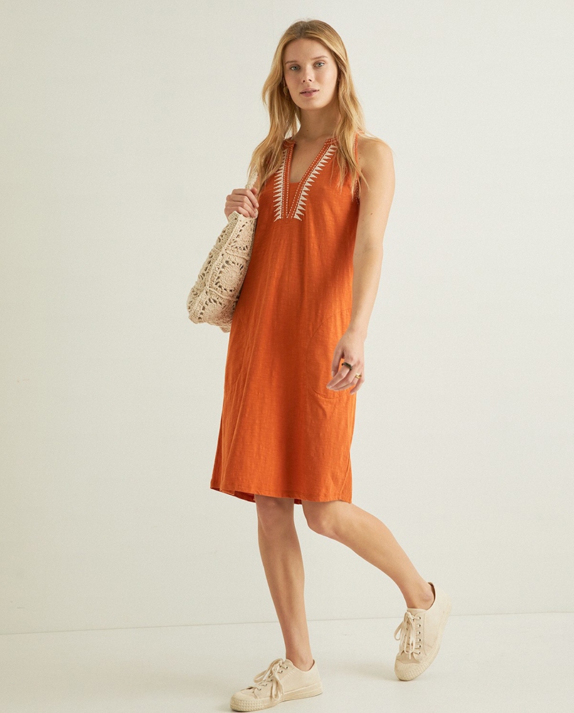 100% COTTON EMBROIDERED DRESS