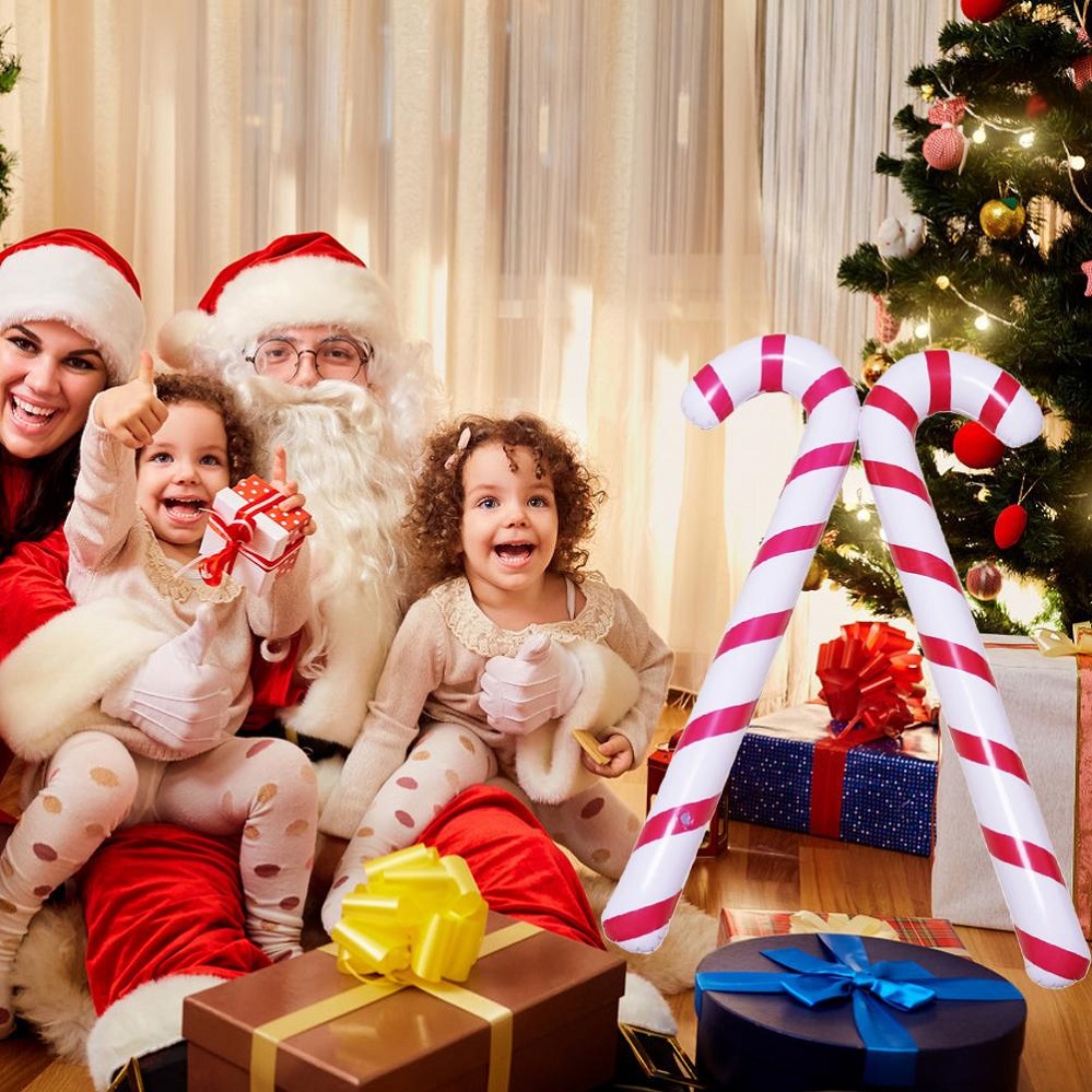 Large Inflatable Christmas Canes Balloons in 90CM 