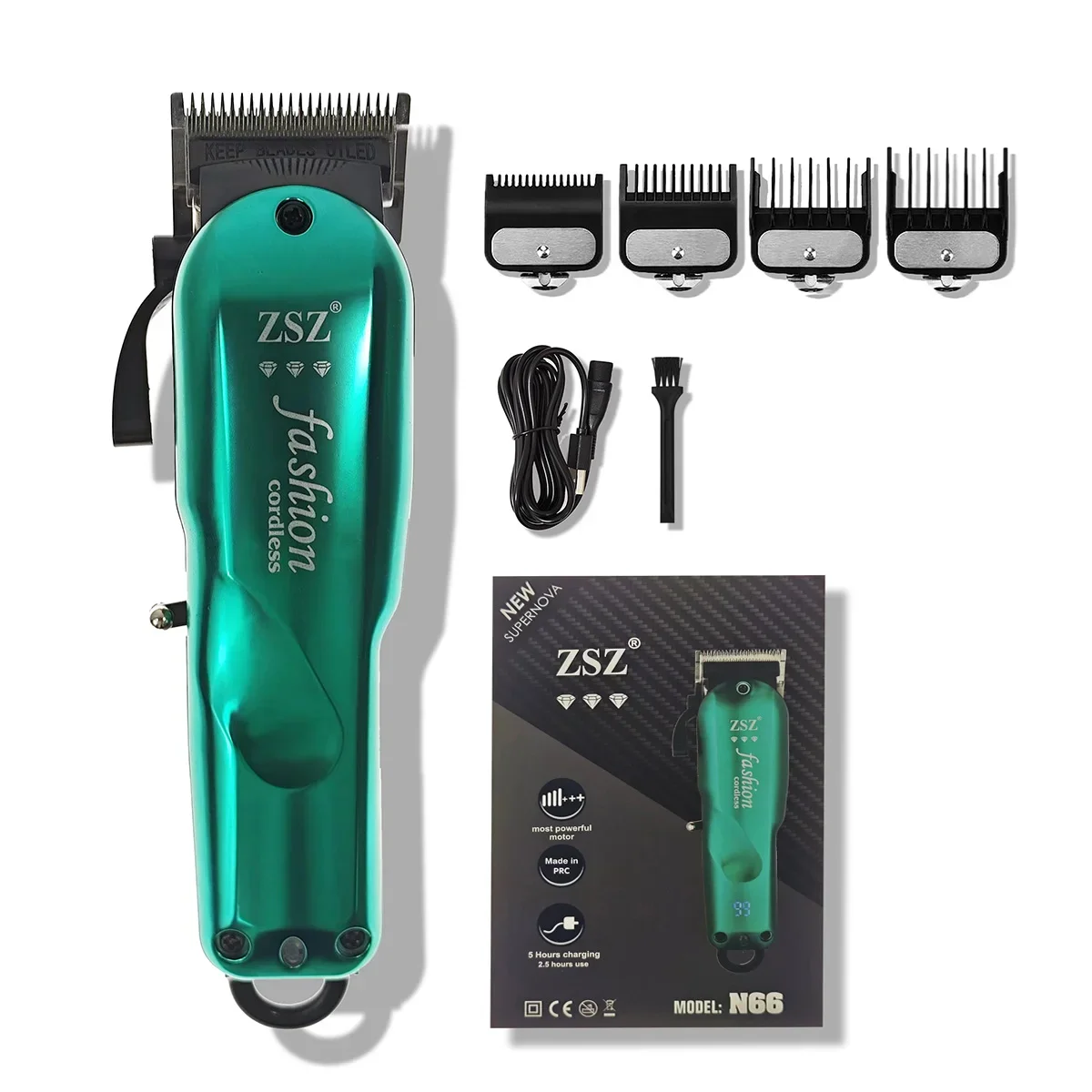 ZSZ N66 Professional Hair Clipper Hair Salon Tools Gradient Haircut Machine Oil Head Retro High Quality Barber Hair Trimmer