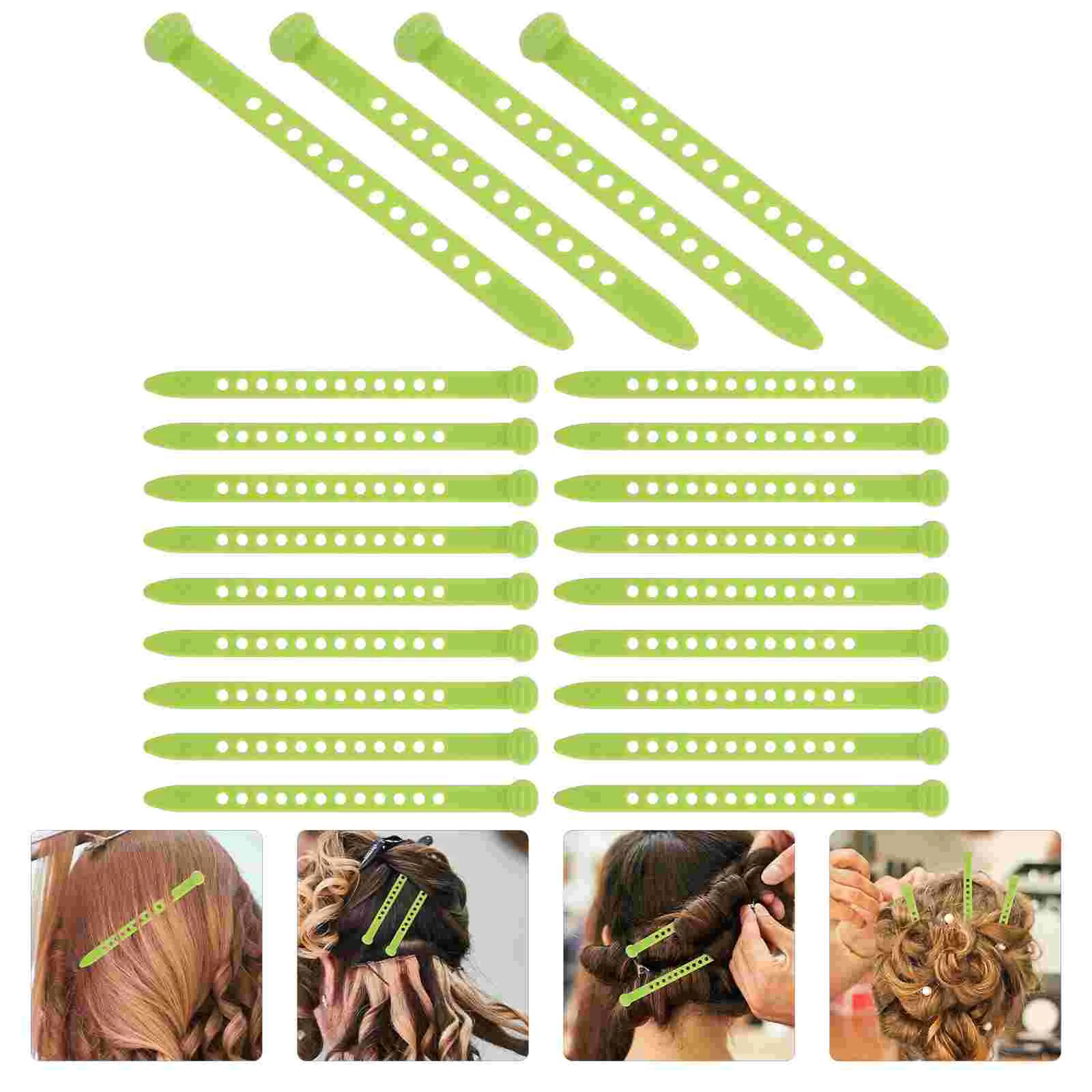 50pcs Hair Curling Tool Hairdressing Strips Hot Cold Perm Bar Hair Salon Tool (50pcs/Pack, Random Color)