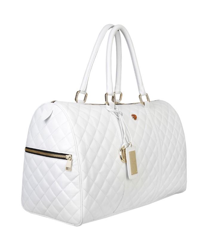 NAPA WHITE leather travel bag