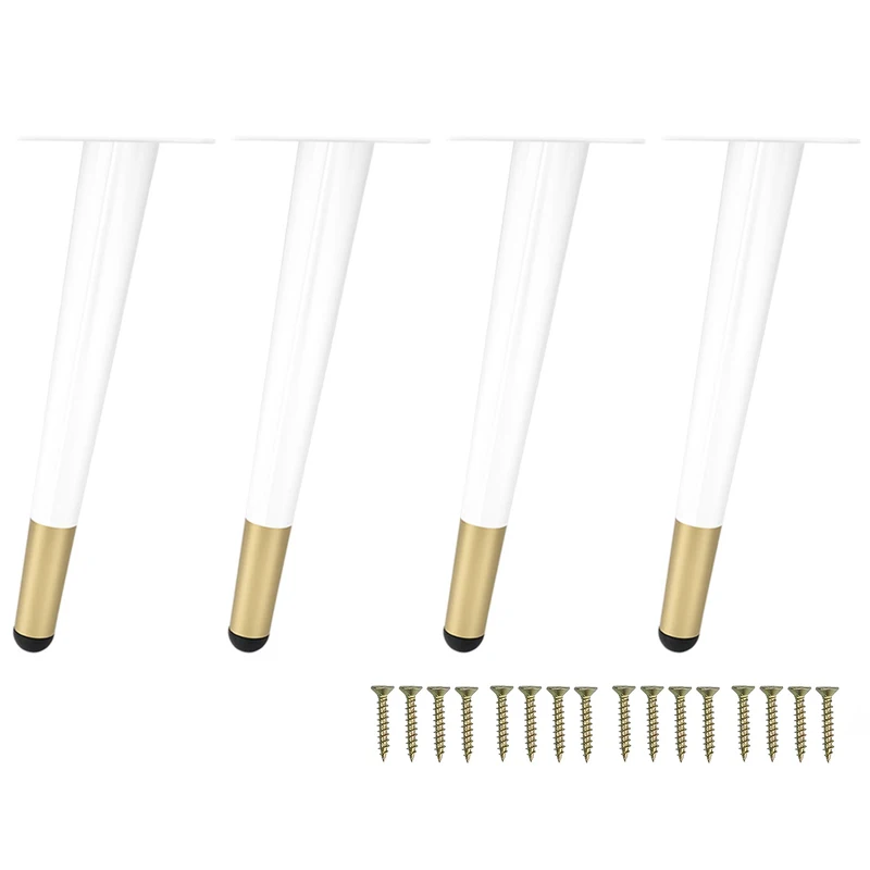 Brand New 4Pcs Metal Furniture Leg Mid Century Modern 10-35CM Tapered Replacement Furniture Feet for Sofas, Chairs, Tables