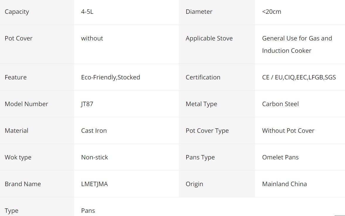 Description Picture 2 of itemLMETJMA Egg and Pancake Frying Pan Nonstick Pans JT87