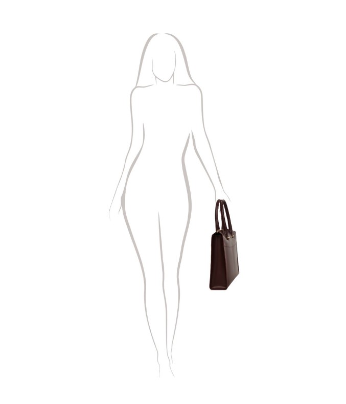 HANA royal black leather briefcase