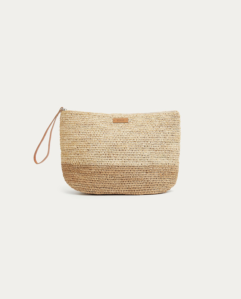 RAFFIA CLUTCH NATURAL