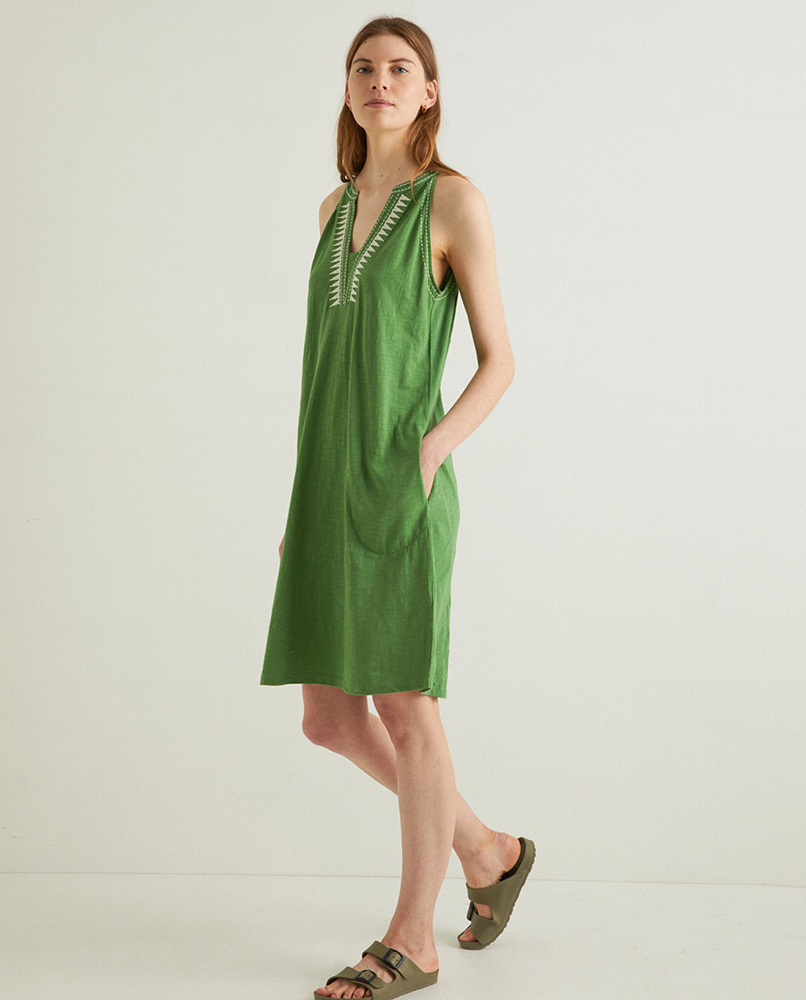 100% COTTON EMBROIDERED DRESS