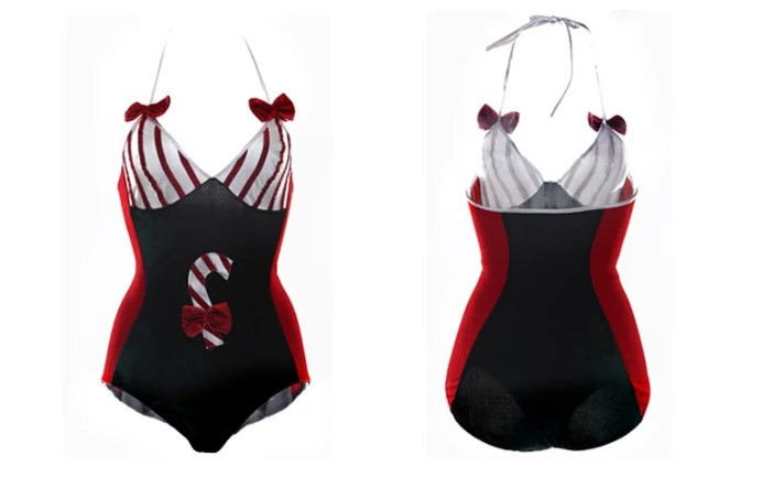 Description Picture 4 of itemChristmas Cosplay Santa's Elf Suit: Cute Shawl, Mini Dress, Attractive Underwear
