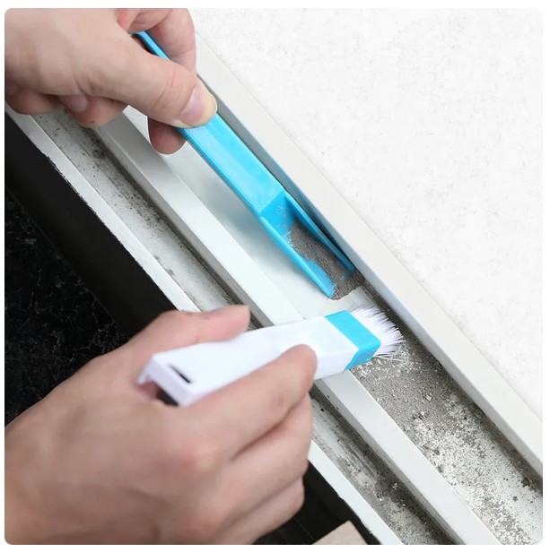 GUANYAO Multifunction Computer Window Cleaning Brush - Versatile Window Groove and Keyboard Cleaner, Nook & Cranny Dust Shovel