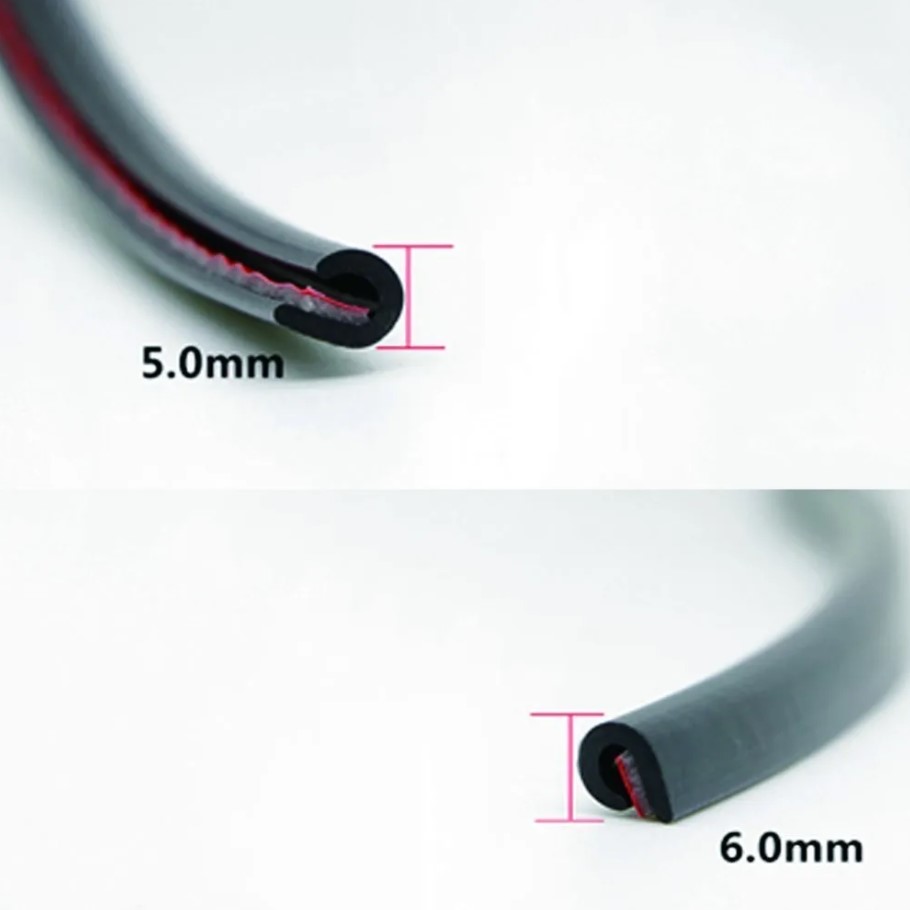 Description Picture 6 of item5M Car Styling Auto Door Edge Guard: Scratch Strip Protector, Anti-Collision Rubber Sealing Trim Molding, Side Decorative Sticker